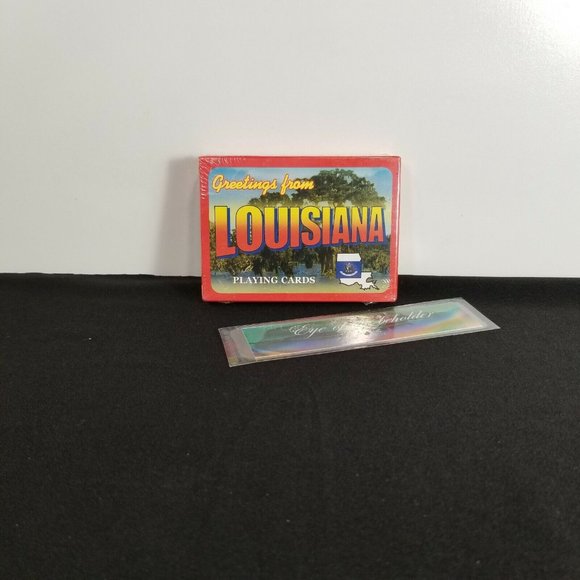 NEW Sealed Greetings from Louisiana Playing Cards Set - w/Official State Facts - Picture 2 of 5